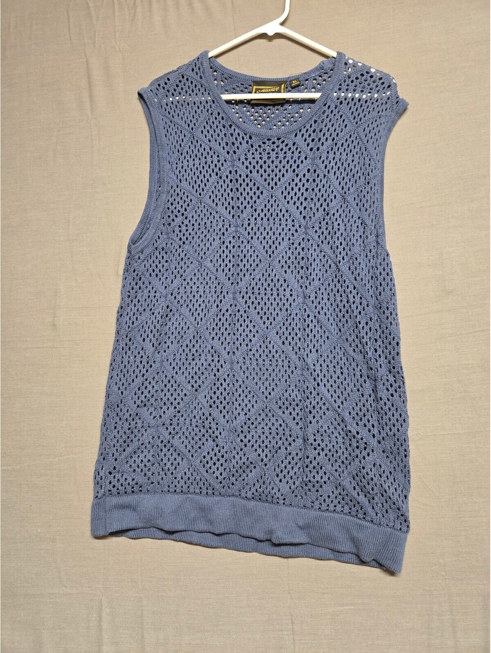 Massive Luxury Edition Blue Sleeveless Knit Top XL Mens